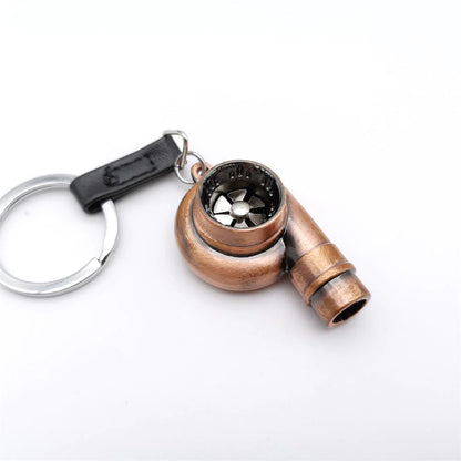 Alloy Metal Turbo Key Ring