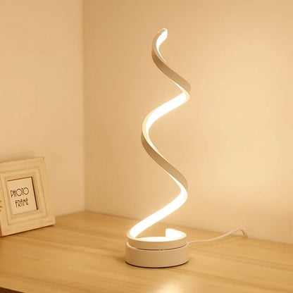 LED Spiral Curved Desk Lamp